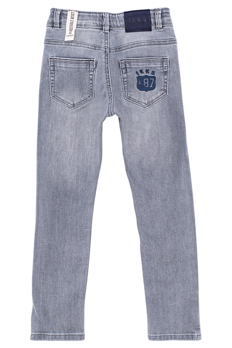 BOYS’ MEDIUM GREY RECYCLED SLIM JEANS WITH BADGES MEDIUM GRE 2