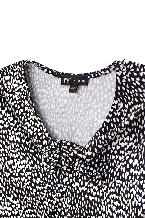 GIRLS’ BLACK ECOVERO® T-SHIRT WITH HEART PRINT AND BOW BLACK 4