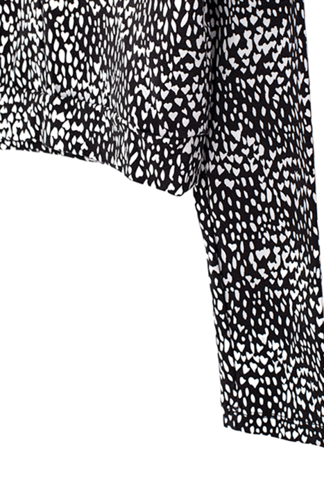 GIRLS’ BLACK ECOVERO® T-SHIRT WITH HEART PRINT AND BOW BLACK 3