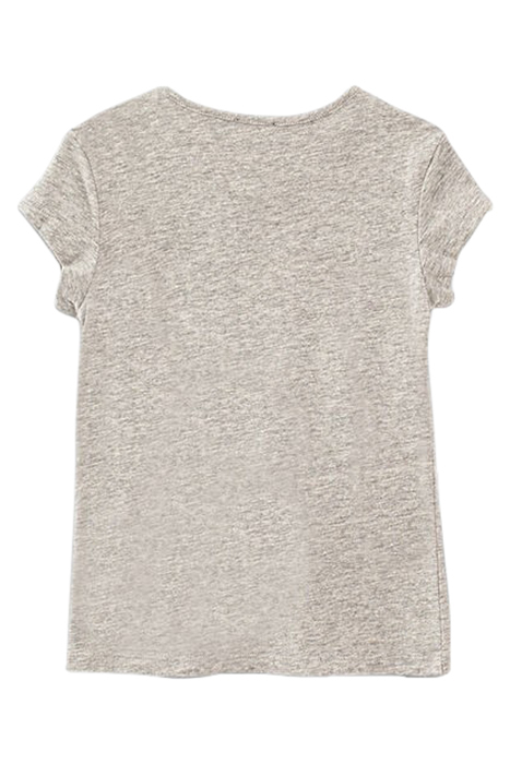 GIRLS’ MEDIUM-GREY MARL T-SHIRT WITH FLORAL TRAINER IMAGE 2