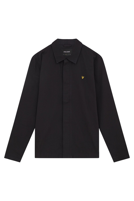 WASHED DRILL OVERSHIRT JET BLACK 5