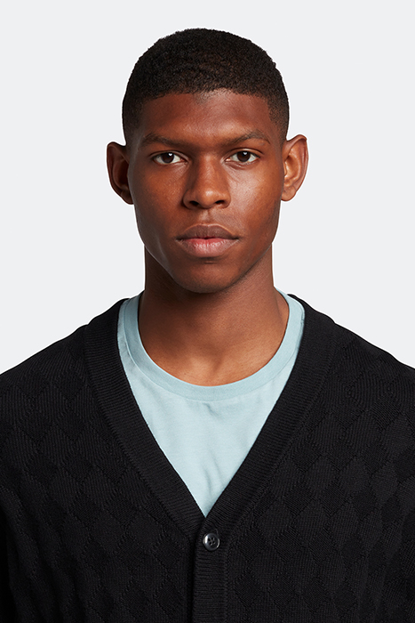 ARGYLE CARDIGAN JET BLACK 4