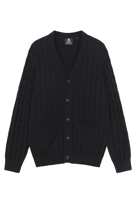 ARGYLE CARDIGAN JET BLACK 5