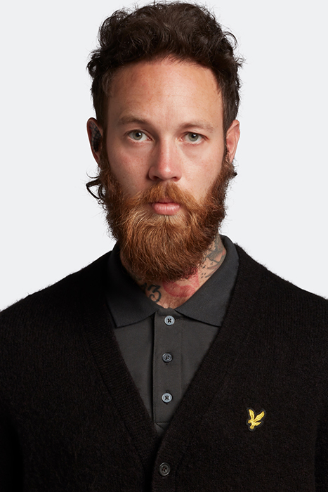 BRUSHED CARDIGAN JET BLACK 4