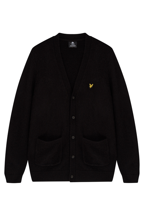 BRUSHED CARDIGAN JET BLACK 5