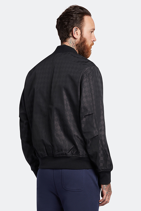 BALLOON SLEEVE SATEEN BOMBER JET BLACK 2