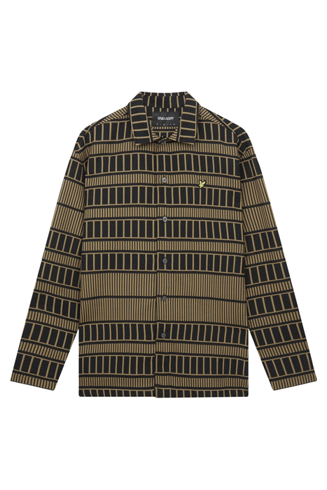 GRID OVERSHIRT CAMEL BRONZE/JET BLACK 5