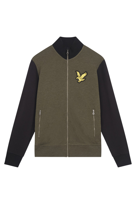 BLOCK MARL TRACK TOP OLIVE MARL/JET BLACK 5