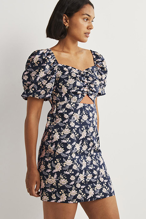 CUT OUT DETAIL MINI DRESS NAV 3