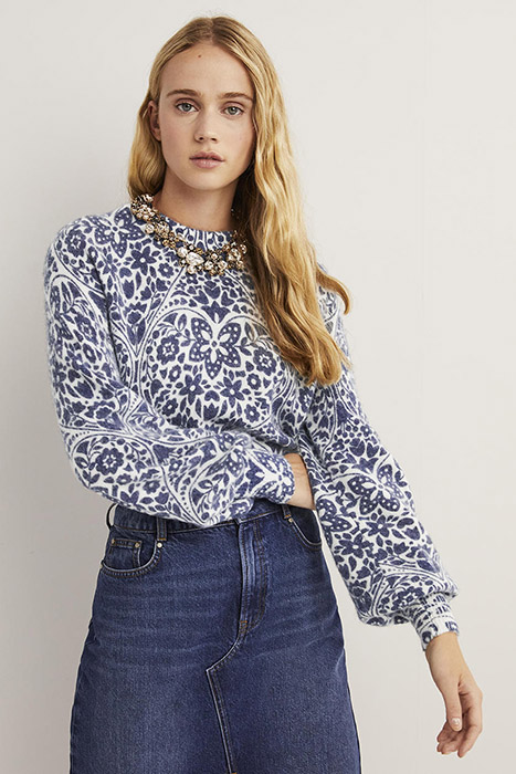 BLOUSON SLEEVE FLUFFY JUMPER FLR 3