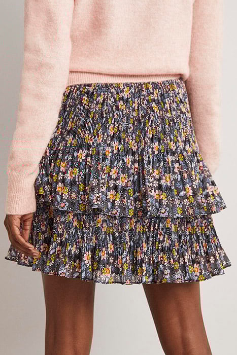 PLISSE MINI SKIRT GRY 2