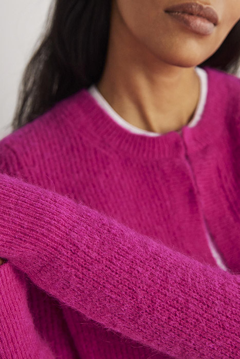 RIB KNIT BOLERO PNK 6