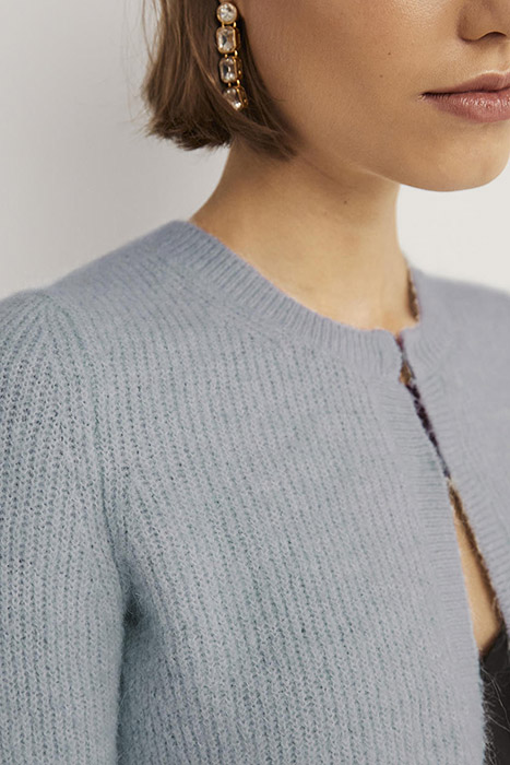 RIB KNIT BOLERO BLU 4