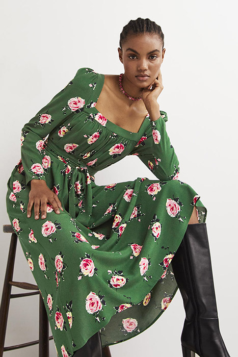 SQUARE NECK MAXI DRESS GRN 4