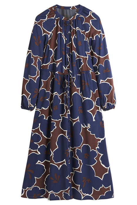 TIE WAIST DETAIL MIDI DRESS NVY 5