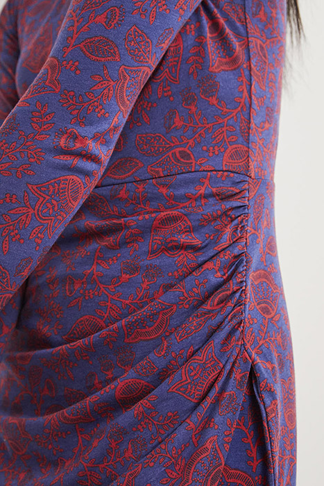 RUCHED JERSEY MINI DRESS BLU 4