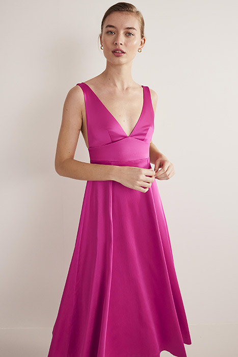 FIT AND FLARE MIDI PARTY DRESS PNK 4