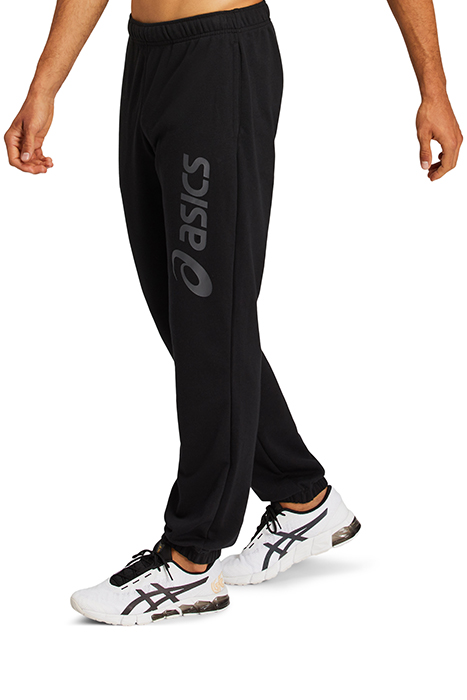 ASICS BIG LOGO SWEAT PANT PERFORMANCE BLACK/DARK GREY 4