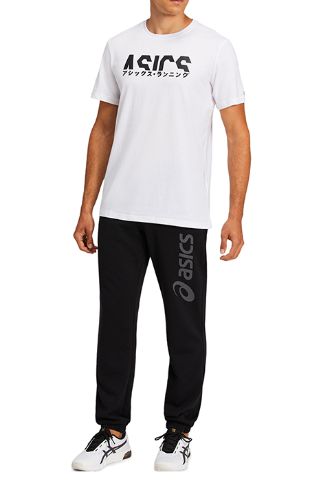 ASICS BIG LOGO SWEAT PANT PERFORMANCE BLACK/DARK GREY 3