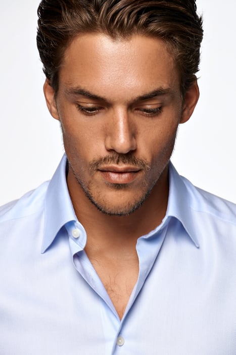 Light Blue Royal Oxford Slim Fit Shirt 5