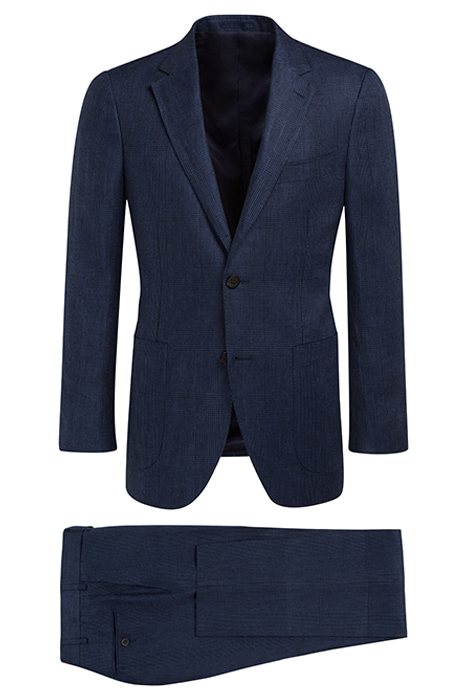NAVY CHECKED HAVANA SUIT 2