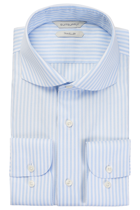 Light Blue Striped Extra Slim Fit Shirt 1
