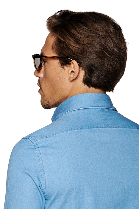 MID BLUE SLIM FIT SHIRT 6