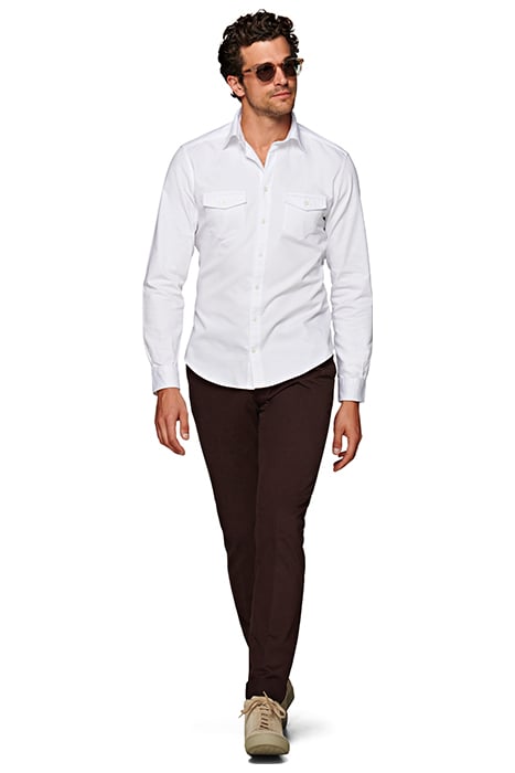 WHITE SLIM FIT SHIRT 1