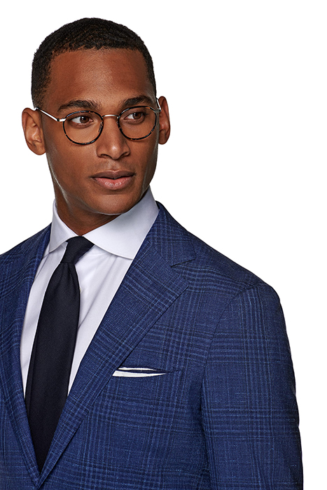 MID BLUE CHECKED HAVANA SUIT 7