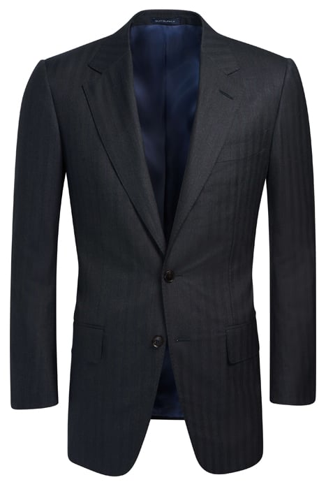 Dark Grey Herringbone Washington Suit 2