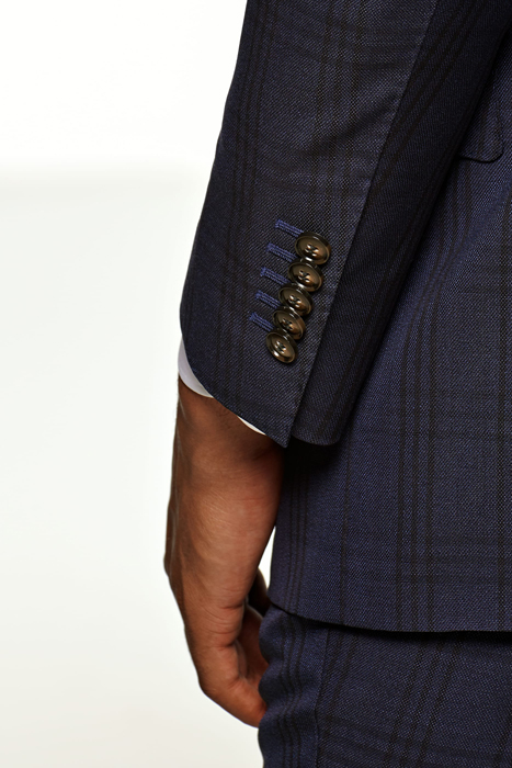 Mid Blue Checked Washington Suit 6
