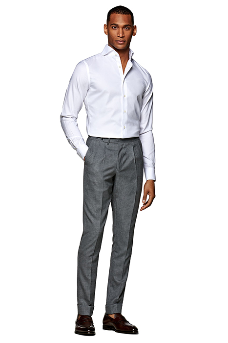 WHITE PINPOINT OXFORD EXTRA SLIM FIT SHIRT 4