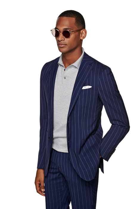 Mid Blue Striped Havana Suit 3