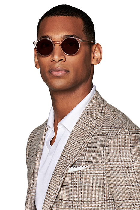 LIGHT BROWN CHECKED HAVANA BLAZER 6