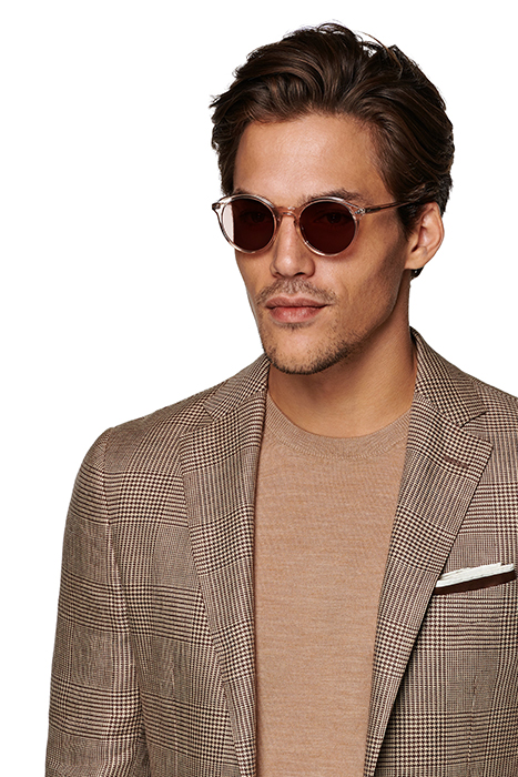 MID BROWN CHECKED HAVANA BLAZER 5