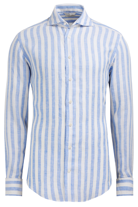 LIGHT BLUE STRIPED SLIM FIT SHIRT 7