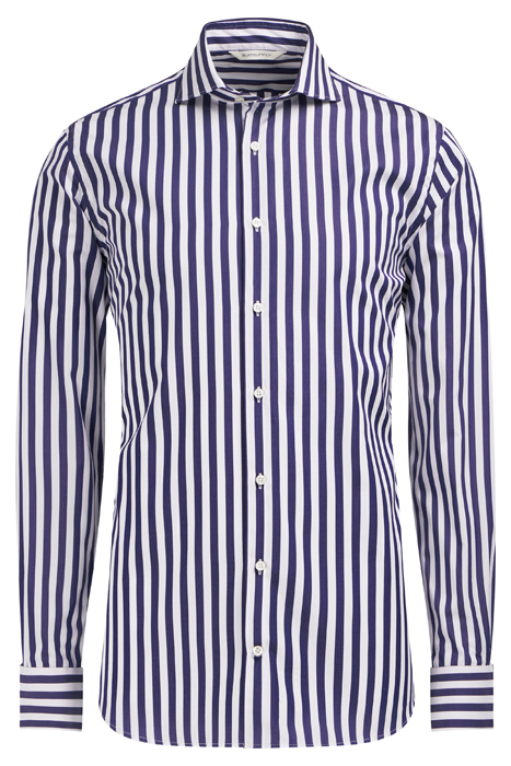 Navy Striped Extra Slim Fit Shirt 2
