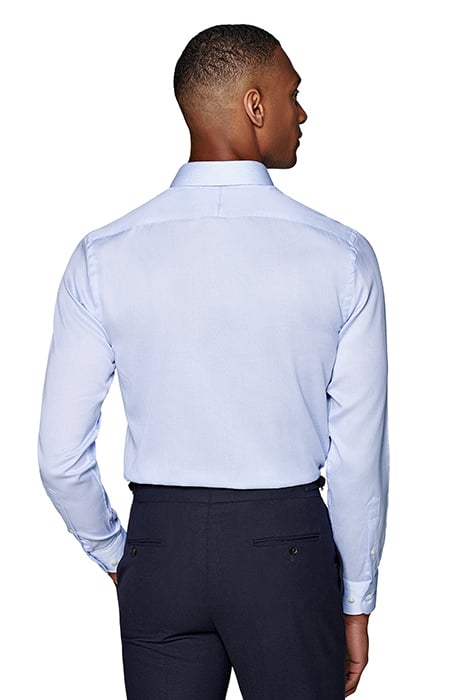 Light Blue Checked Slim Fit Shirt 3