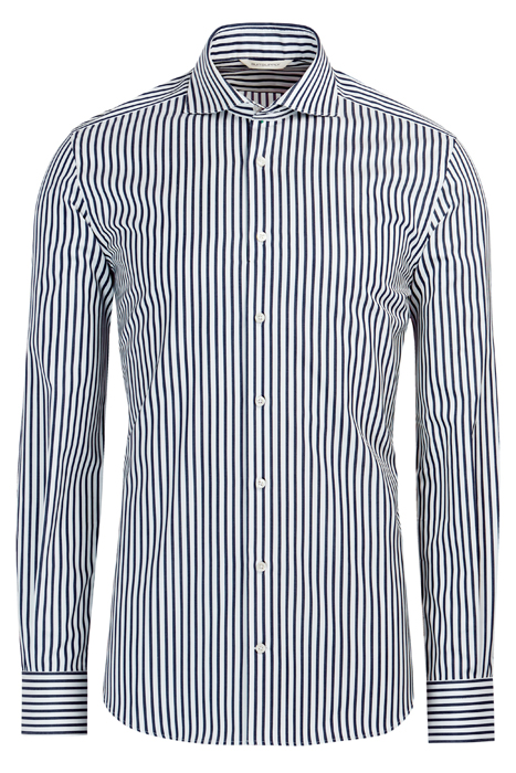 Navy Striped Slim Fit Shirt 2