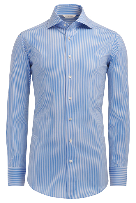 Mid Blue Striped Extra Slim Fit Shirt 2