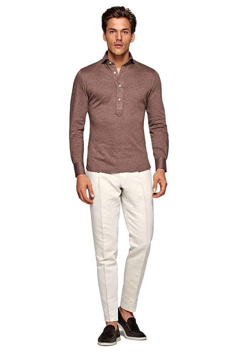 Knitted taupe popover 39 purple line casual ESF knit 4