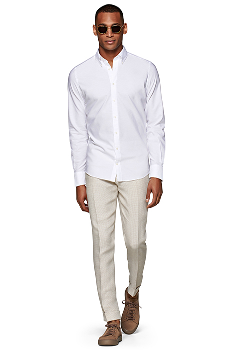 White Washed Oxford Slim Fit Shirt 3