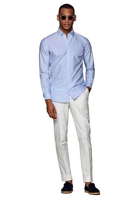 Light Blue Royal Oxford Slim Fit Shirt 5