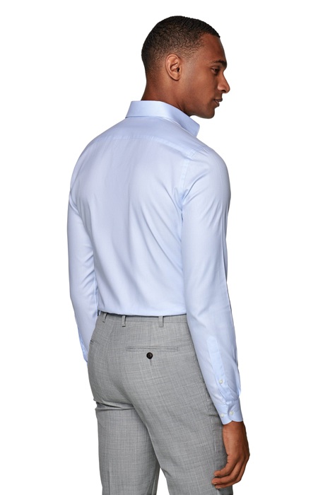 Light Blue Striped Twill Slim Fit Shirt 3