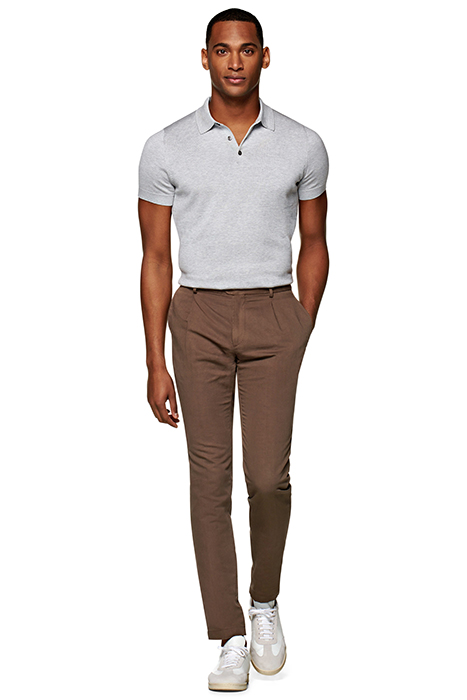 Mid Brown Pleated Campo Chino 4