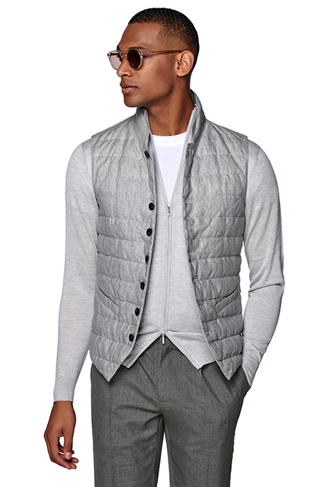 LIGHT GREY DOWN VEST 1