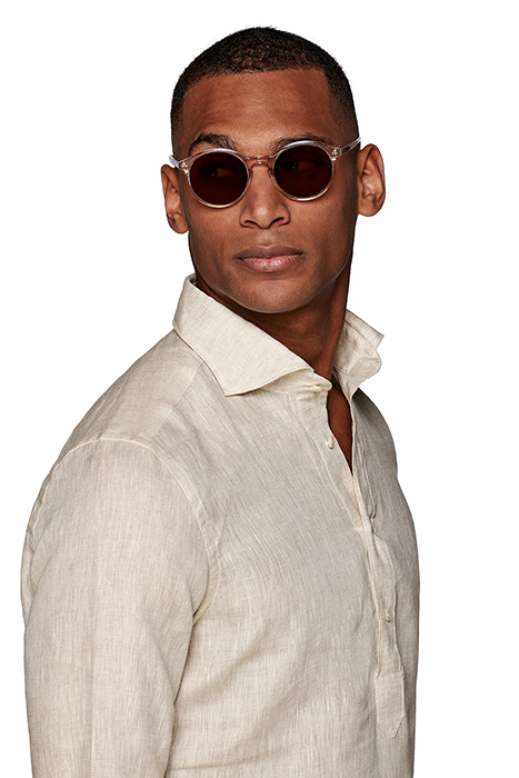 Light Brown Extra Slim Fit Popover 6