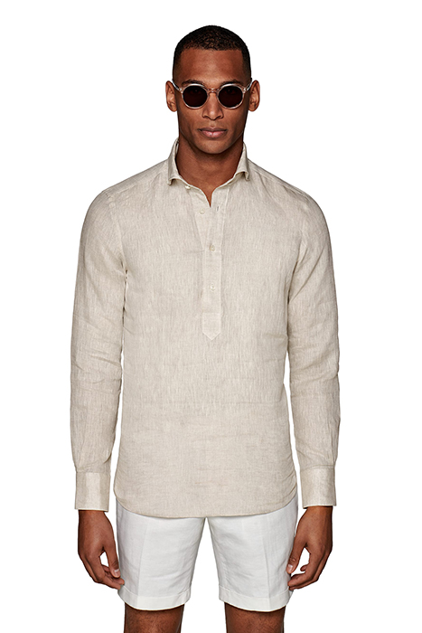 Light Brown Extra Slim Fit Popover 1