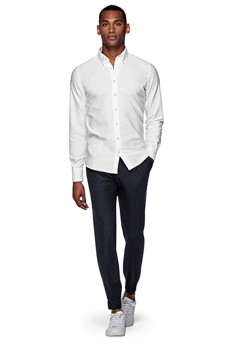 WHITE WASHED OXFORD SLIM FIT SHIRT 4