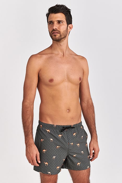 MEN SWIM SHORT DESERT CAMEL 4-WAY STRETCH CILANTRO GREEN 2